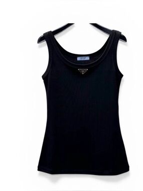 Prada Black Tank with Triangle Logo